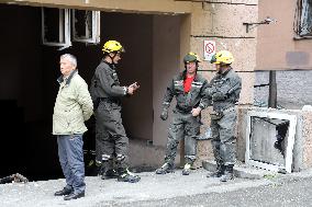 Impact of Russian overnight attack in Shevchenkivskyi district of Kyiv